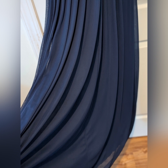 NWT David's Bridal Lace Mesh Navy Bridesmaid Dress 3/4 Sleeve Size 2 $38 - Picture 12 of 12